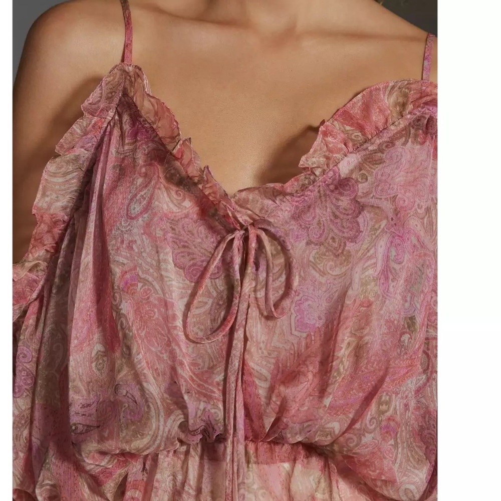 Misa Los Angeles NWT Pink Floral Blouse - Picture 3 of 7